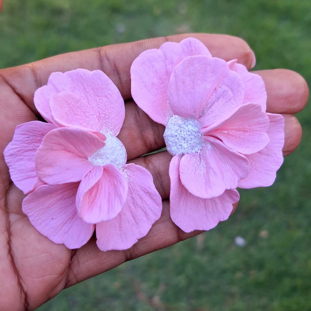 Pink Blossom Statement Earrings