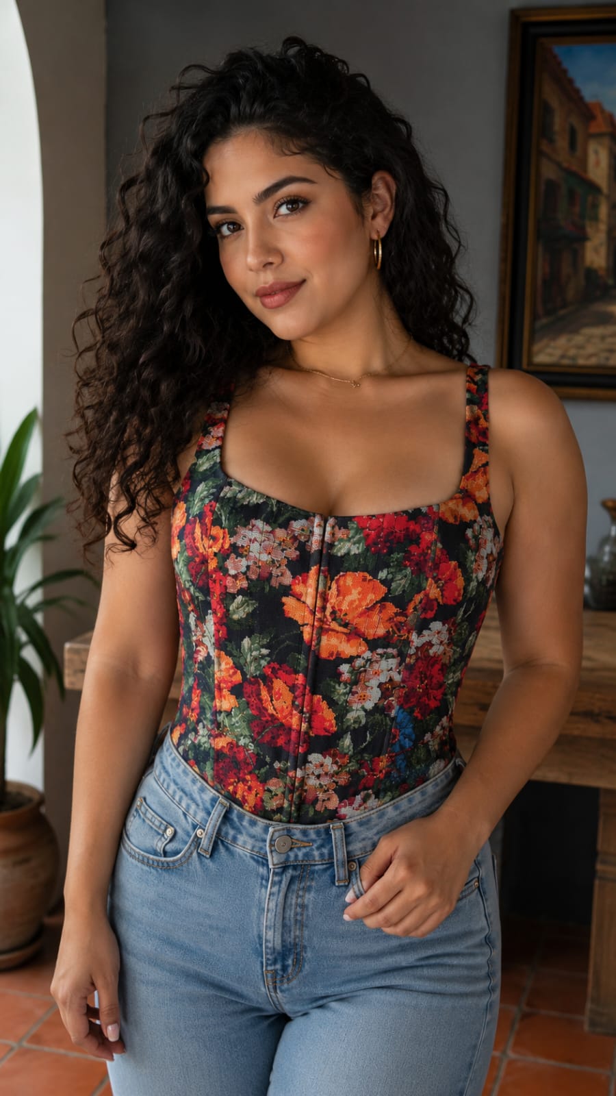 Tapestry Corset Top