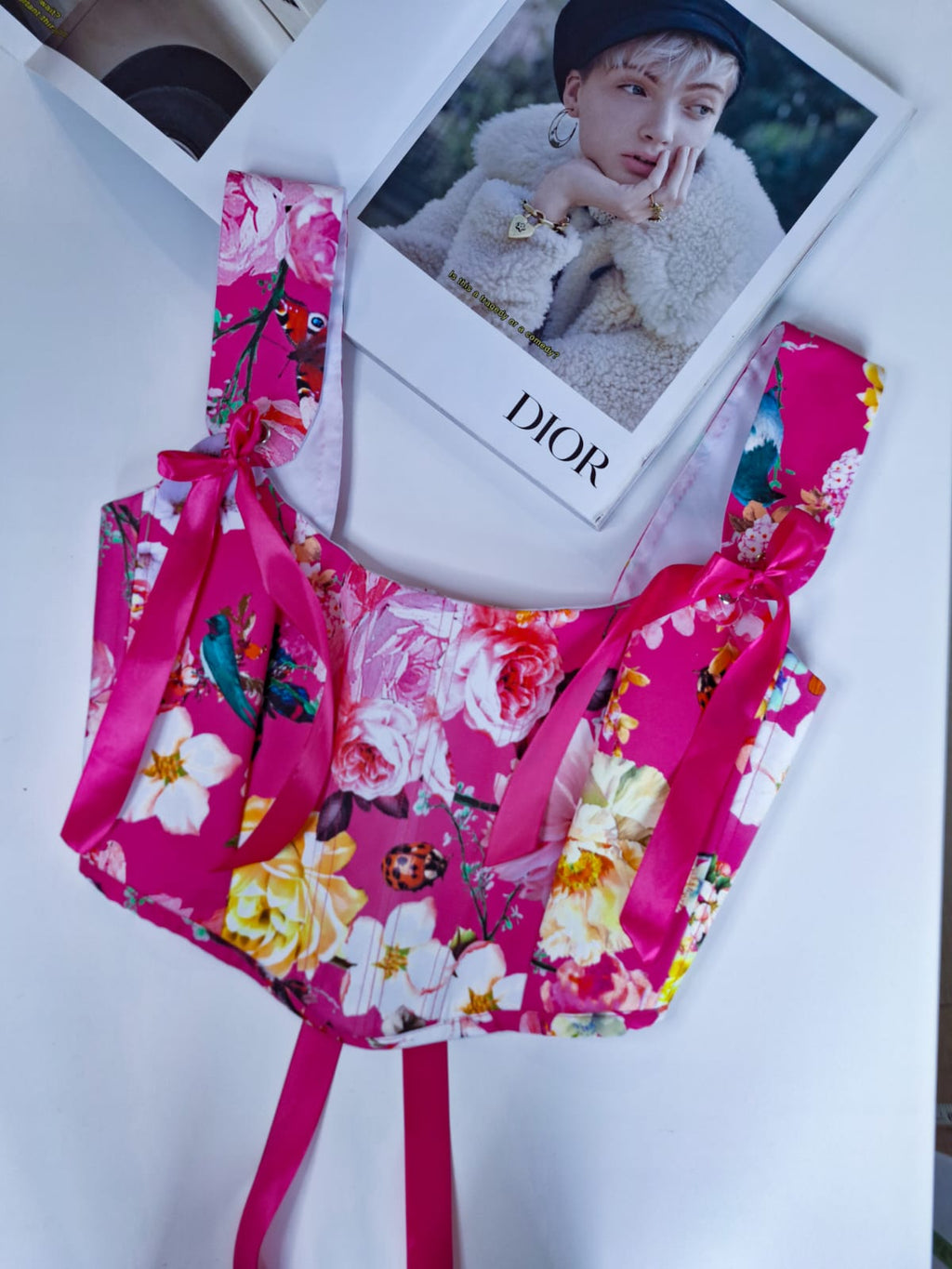Floral corset top