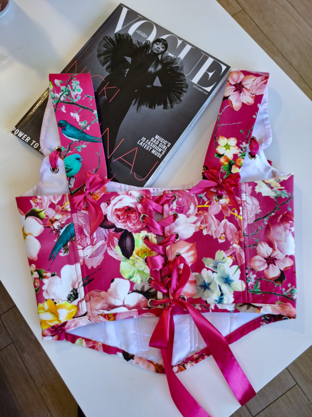 Floral corset top