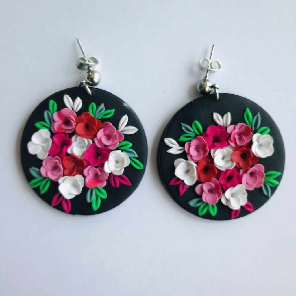 Bouquet flower earrings