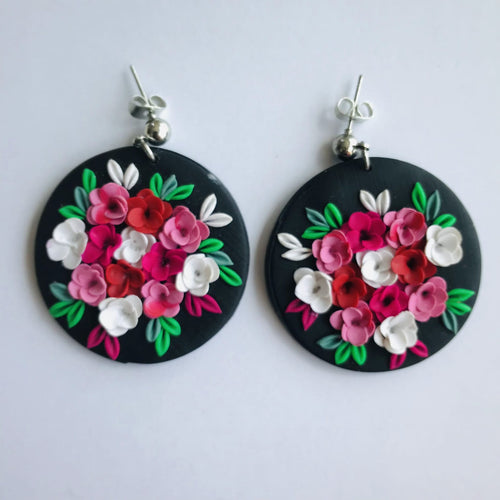 Bouquet flower earrings