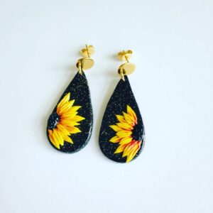 Sunflower earrings