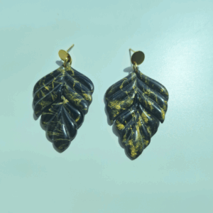 Golden leaf earrings